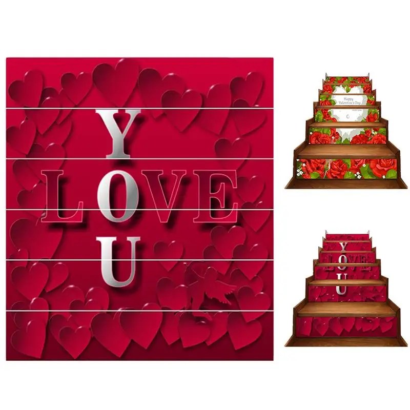 6PCS Stair Stickers Romantic Love Staircase Stickers Stair Decals for Valentine 
6PCS Stair Stickers Romantic Love Staircase Stickers Stair Decals for Valentine