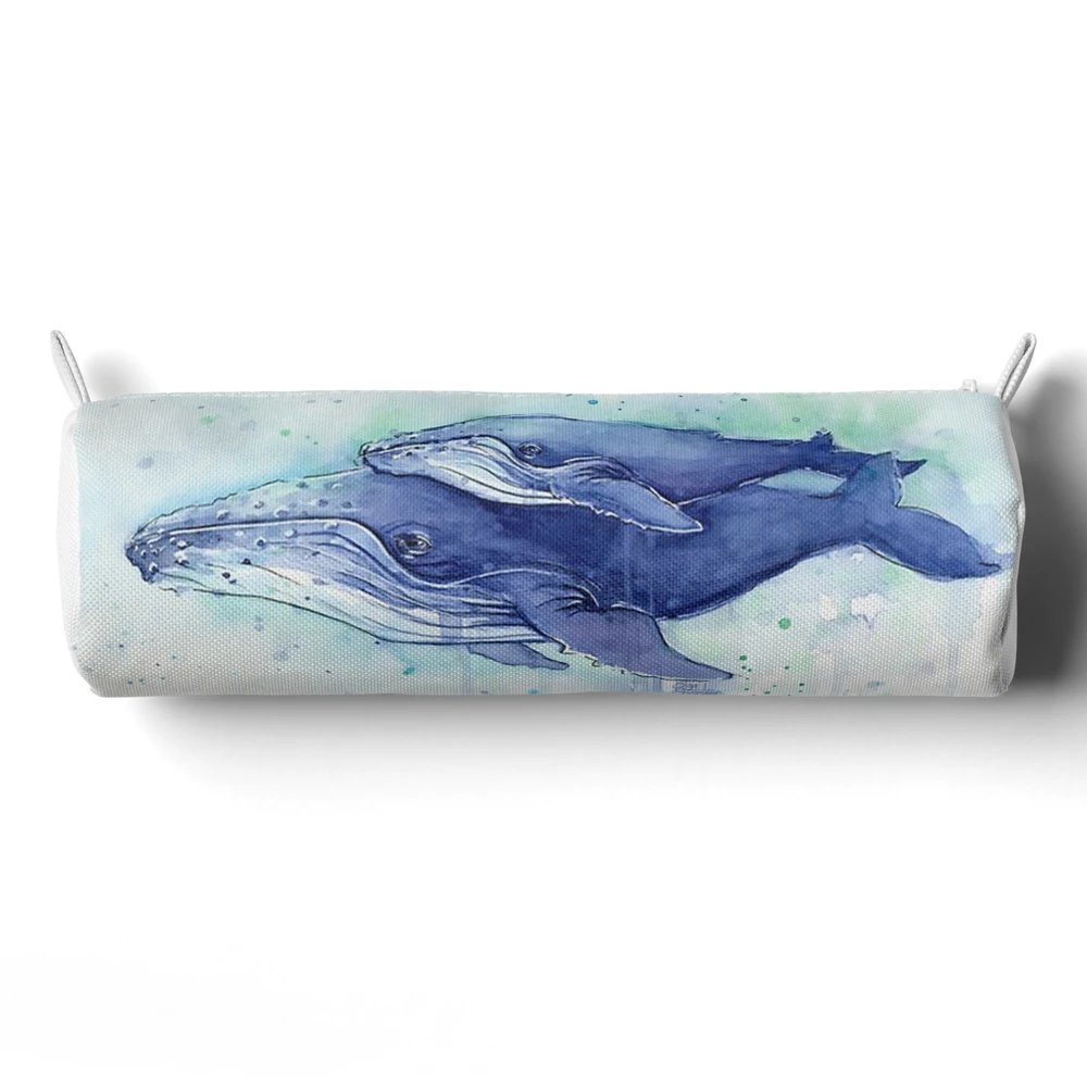 Whale Mother and Baby Pattern Students Zipper Pencil Bag Fabric Cotton Cute Kids Stationery Case Pouch Women Makeup Bag Holder
Whale Mother and Baby Pattern Students Zipper Pencil Bag Fabric Cotton Cute Kids Stationery Case Pouch Women Makeup Bag Holder