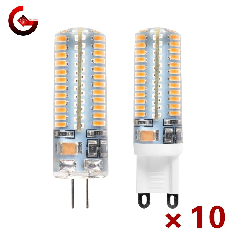 

10pcs/lot LED G4 G9 12V 220V AC DC 1w 2w 3w 4w 5w 6w Replace 40w 60w Halogen Lamp Light 360 Beam Angle Chandelier LED Bulb Lamp