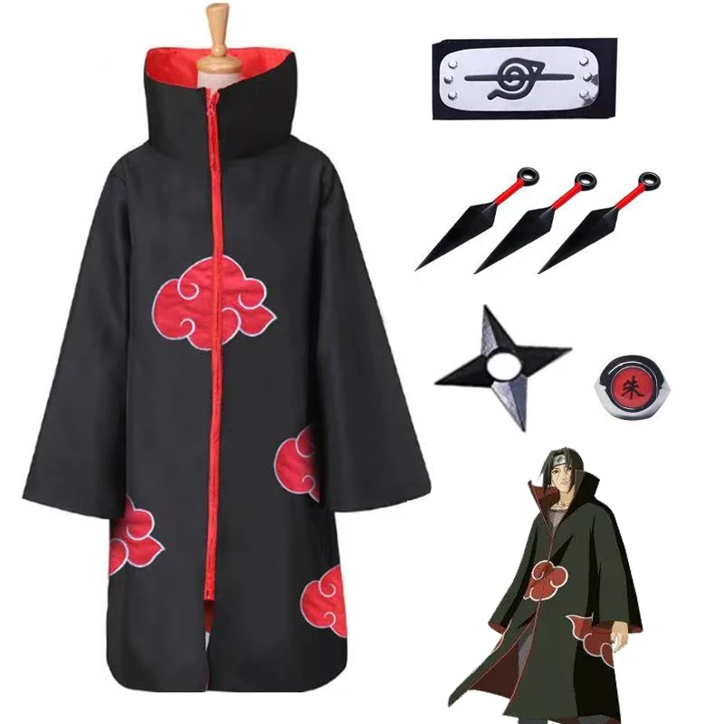 Anime Uchiha Red Cloud Cloak Headband Ring Cosplay Costume Kunai Halloween Accessory Set Prop Gift
Anime Uchiha Red Cloud Cloak Headband Ring Cosplay Costume Kunai Halloween Accessory Set Prop Gift