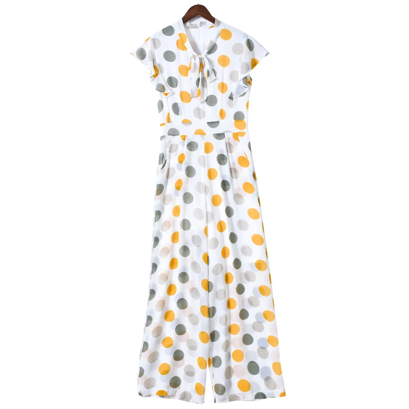 Woman Chiffon Bodysuit Summer Fashion Dot Print Holiday Bodycon Wide Leg Pants Long Jumpsuit Playsuit New
Woman Chiffon Bodysuit Summer Fashion Dot Print Holiday Bodycon Wide Leg Pants Long Jumpsuit Playsuit New