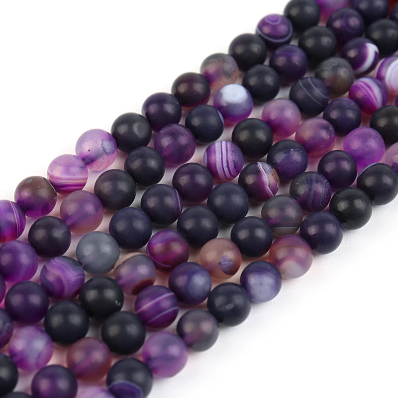 Natural Stone Frosted Purple Agate Beads Round Loose Beads For Jewelry DIY Making Bracelet Accessories 15" 6/8/10mm Beadtales
Natural Stone Frosted Purple Agate Beads Round Loose Beads For Jewelry DIY Making Bracelet Accessories 15" 6/8/10mm Beadtales