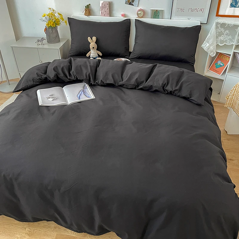 Solid Color Bedding Set Skin Friendly Fabric White King Size Quilt Cover Set Single Double Bed Hotel Home Duvet Cover Set
Solid Color Bedding Set Skin Friendly Fabric White King Size Quilt Cover Set Single Double Bed Hotel Home Duvet Cover Set