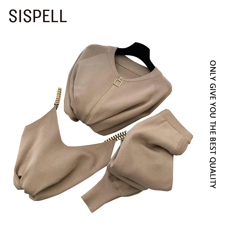 SISPELL Casua Solid Color For Female Sets O Neck Long Sleev Loose Coat With Vest High Waist Loose Women's Casual Sets Fashion
SISPELL Casua Solid Color For Female Sets O Neck Long Sleev Loose Coat With Vest High Waist Loose Women's Casual Sets Fashion