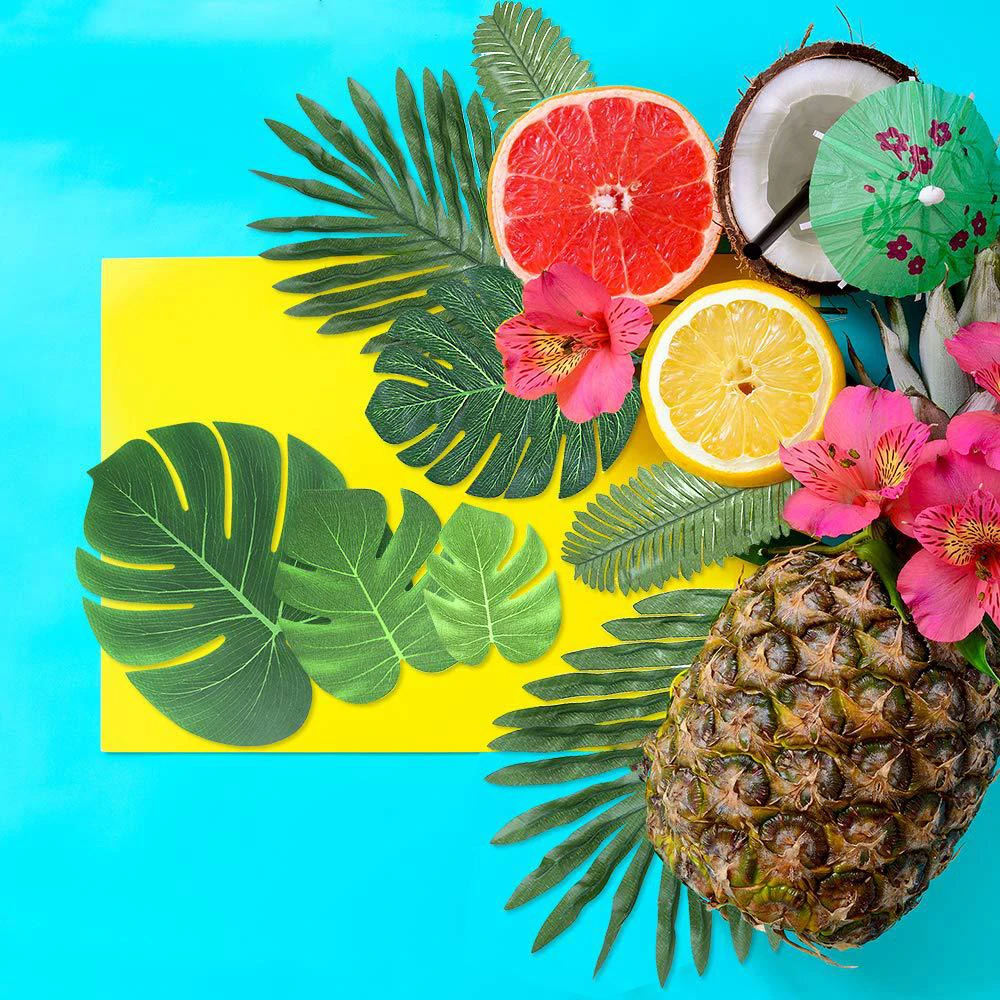 60 Pcs 6 Kinds Monstera Artificial Palm Leaves Tropical Plant Faux Stems Hawaiian Party Decorations Jungle Beach Theme Table
60 Pcs 6 Kinds Monstera Artificial Palm Leaves Tropical Plant Faux Stems Hawaiian Party Decorations Jungle Beach Theme Table
