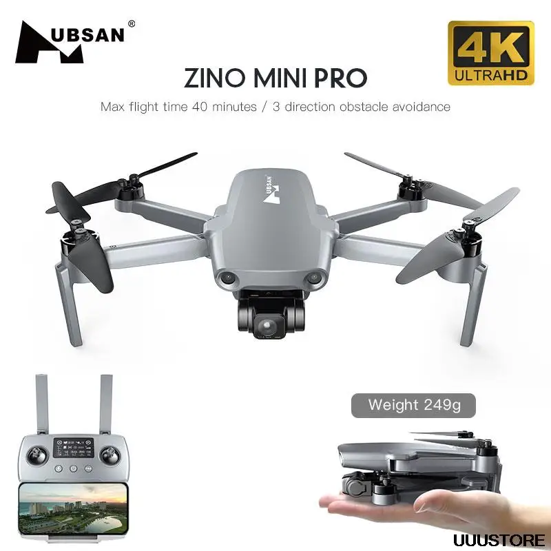

Hubsan ZINO Mini PRO 249g GPS Drone with 4K Camera 3-Axis Gimbal Quadcopter 40mins 10KM FPV Obstacle Avoidance Professional Dron