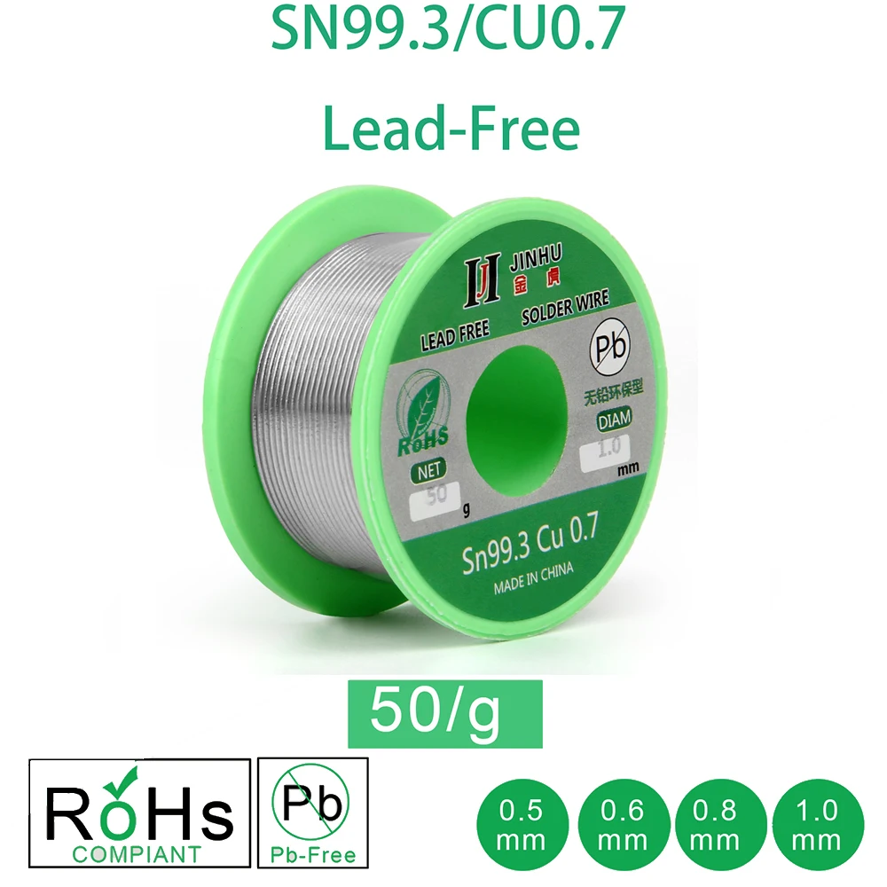 50g Lead-free Solder Wire 0.5-1.0mm Unleaded Lead Free Rosin Core for Electrical Solder RoHs
50g Lead-free Solder Wire 0.5-1.0mm Unleaded Lead Free Rosin Core for Electrical Solder RoHs