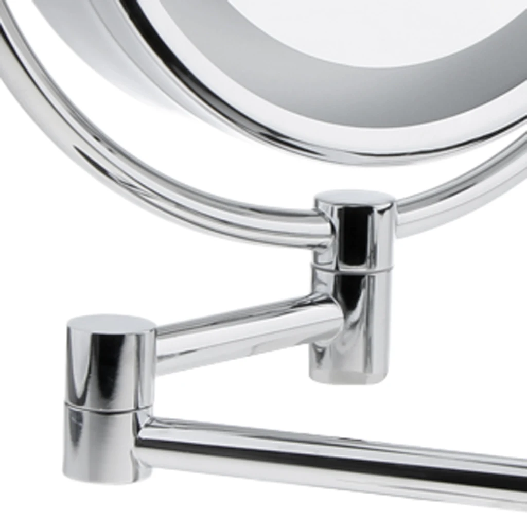 2 Side LED Light Stainless Steel Wall Mount Mirror 3x Magnification Makeup Shaving Mirror Bathroom Cosmetic Mirror EU Plug 
2 Side LED Light Stainless Steel Wall Mount Mirror 3x Magnification Makeup Shaving Mirror Bathroom Cosmetic Mirror EU Plug