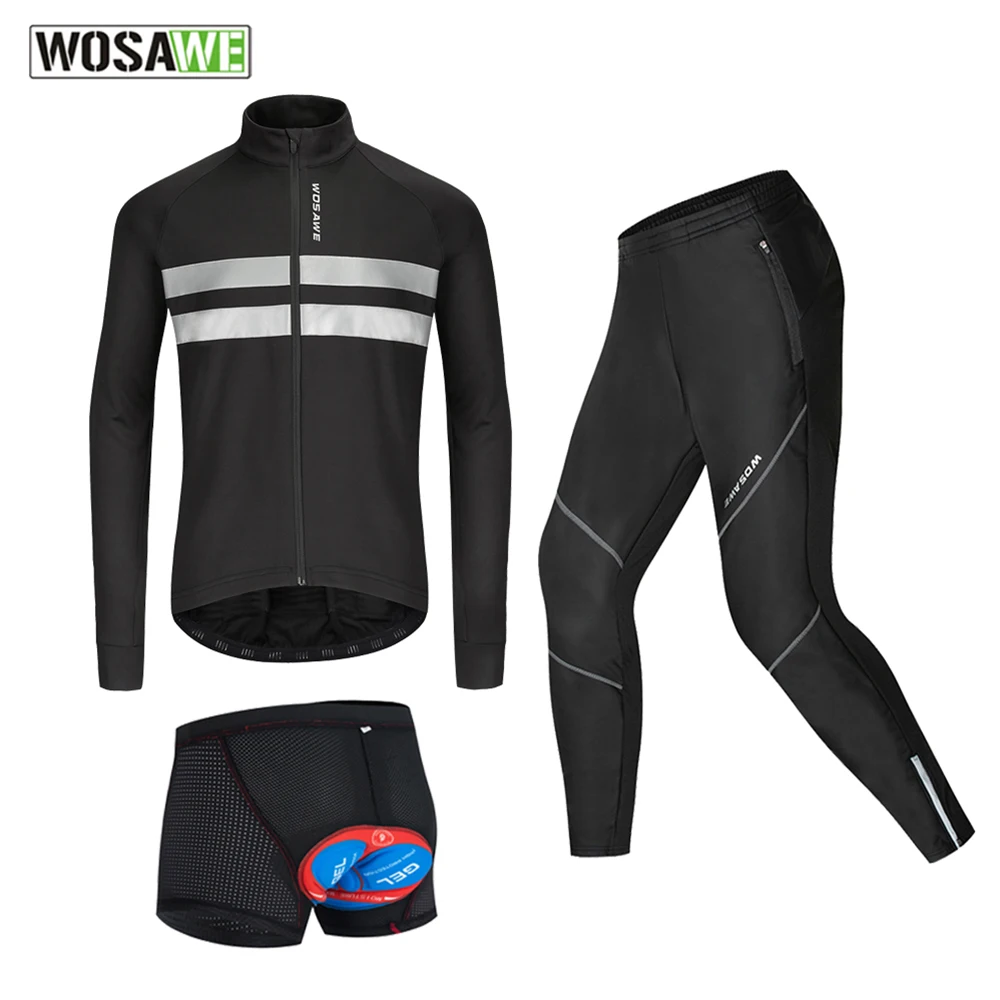 WOSAWE Winter Men's Warm up Cycling Jacket Pants Thermal Fleece Bicycle MTB Road Clothing Waterproof Long sleeve Jacket suit
WOSAWE Winter Men's Warm up Cycling Jacket Pants Thermal Fleece Bicycle MTB Road Clothing Waterproof Long sleeve Jacket suit