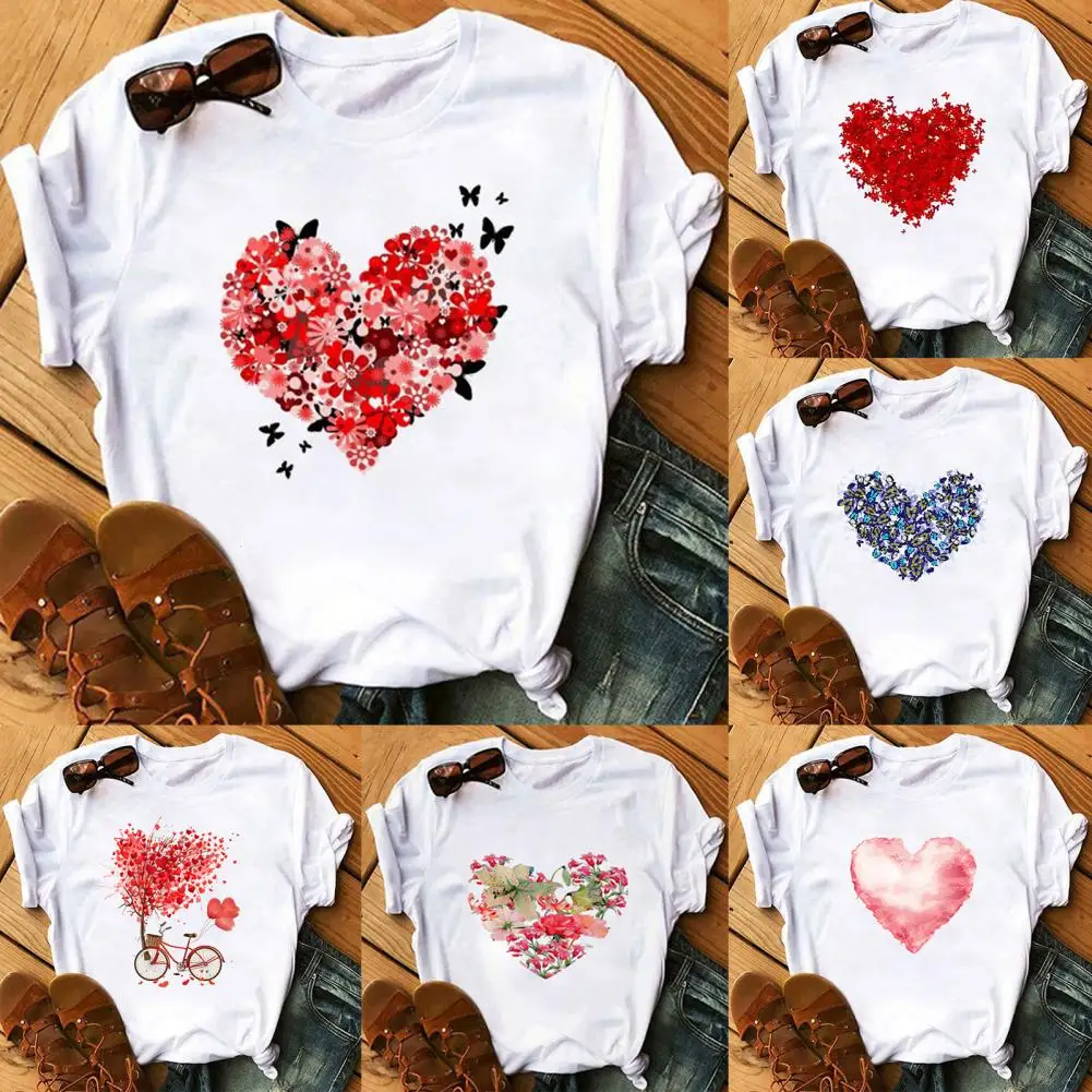 60%HOT Women T-shirt Heart Print Loose Summer Round Neck Short Sleeve T-shirt for Dating
60%HOT Women T-shirt Heart Print Loose Summer Round Neck Short Sleeve T-shirt for Dating