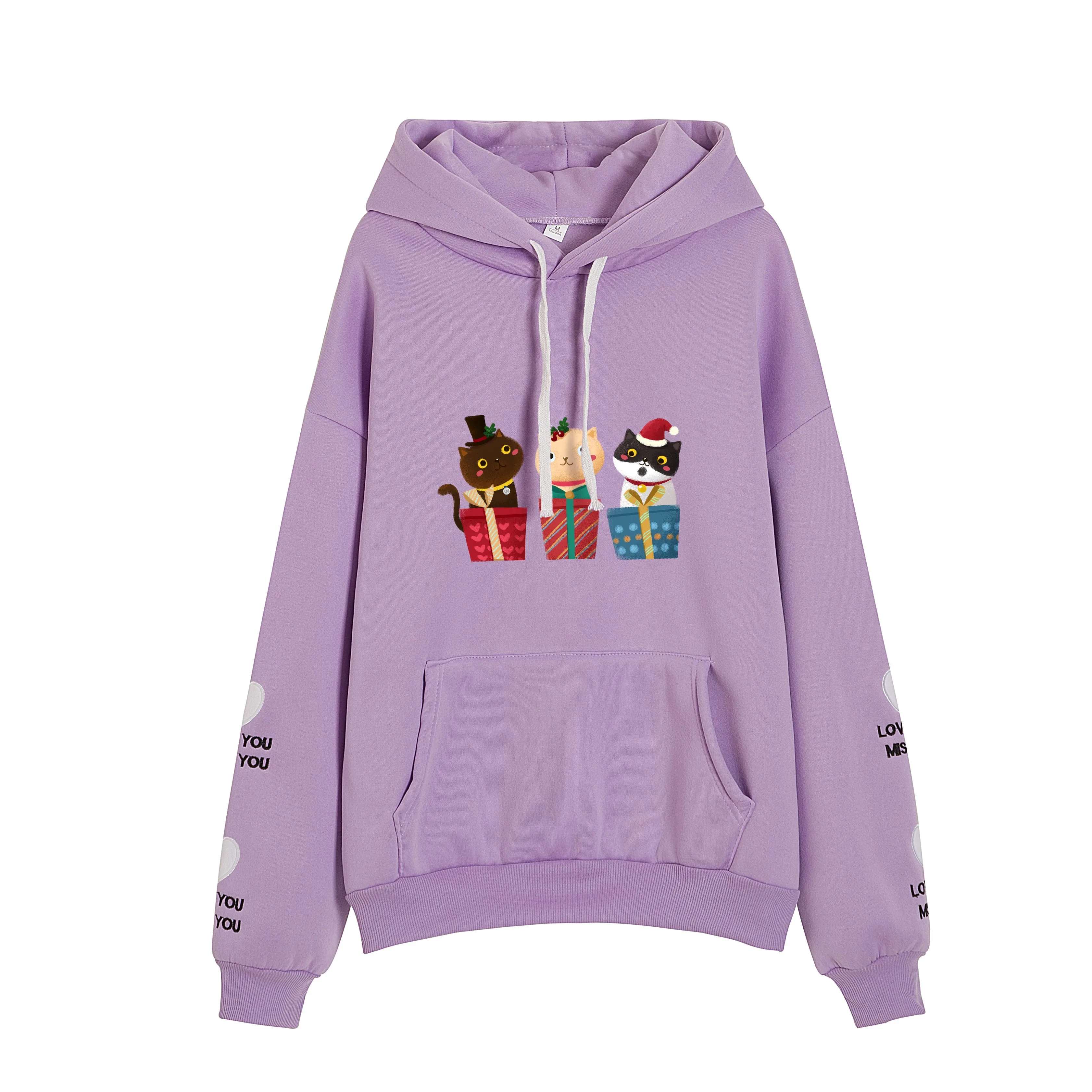 Женские толстовки с рисунком трех кошек, пуловеры оверсайз, свитшот с вышивкой, кавайная одежда в стиле Харадзюку, уличная одежда
Женские толстовки с рисунком трех кошек, пуловеры оверсайз, свитшот с вышивкой, кавайная одежда в стиле Харадзюку, уличная одежда