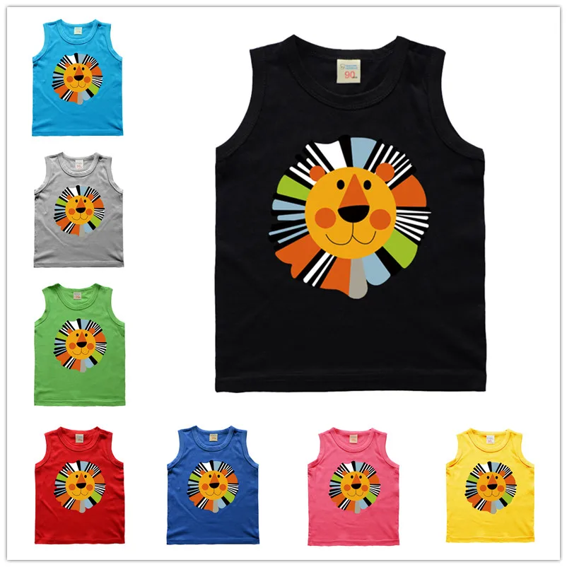 Kids Clothing T shirts Print Girls Boys Cotton Children Color lion shirt Baby Toddler Tops Cartoon sleeveless Clothes
Kids Clothing T shirts Print Girls Boys Cotton Children Color lion shirt Baby Toddler Tops Cartoon sleeveless Clothes