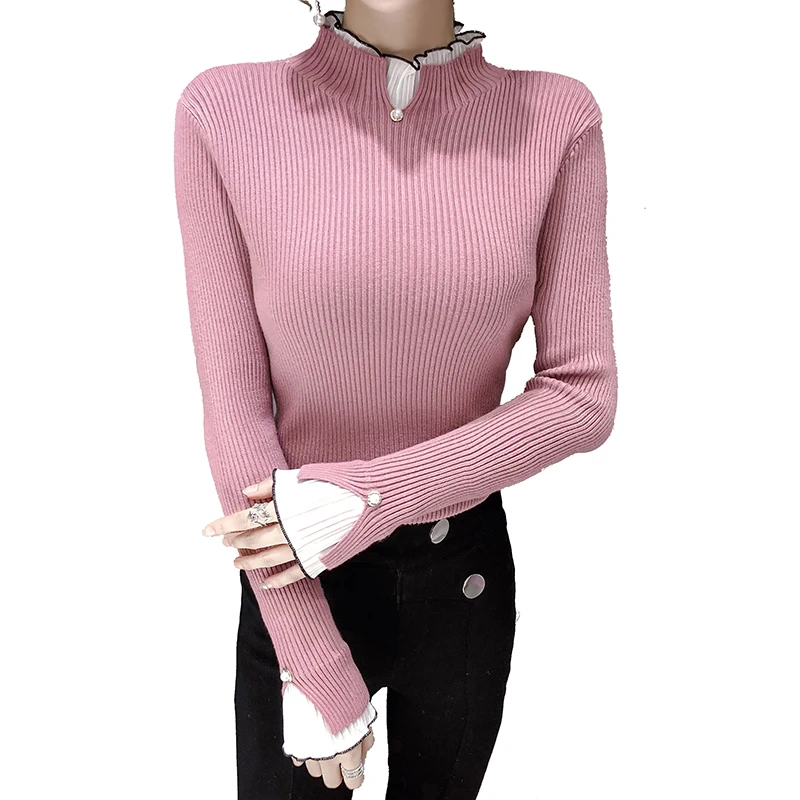 Western Style Lace Beaded Sweater Bottoming Shirt Women's 2020 New Fake Two-Piece Inner Bell Sleeve Knitted Top
Western Style Lace Beaded Sweater Bottoming Shirt Women's 2020 New Fake Two-Piece Inner Bell Sleeve Knitted Top