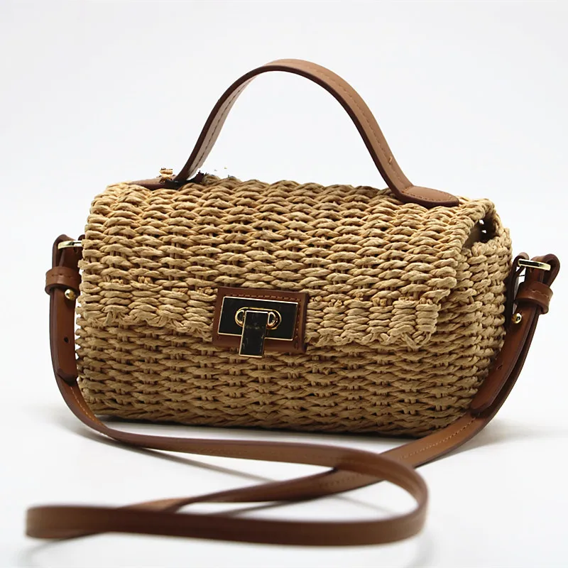 Hand-Held Woven Straw Bag For women 2021 Summer Woven Beach Tote Messenger Bags Female Purse Paper Rope Woven Bagsg
Hand-Held Woven Straw Bag For women 2021 Summer Woven Beach Tote Messenger Bags Female Purse Paper Rope Woven Bagsg