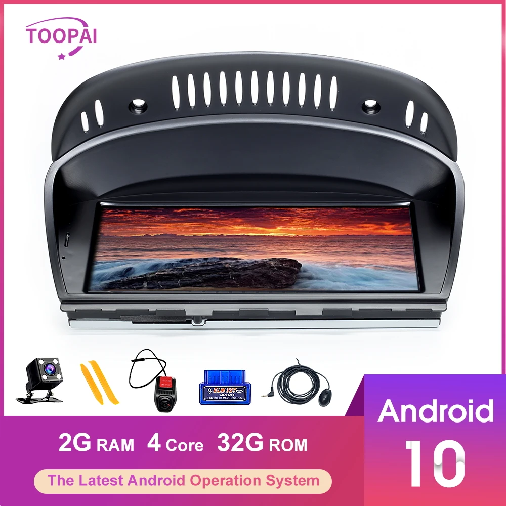 Мультимедийная система TOOPAI мультимедийный плеер на Android 10 с GPS для BMW E60 E61 E62 E63 E90 E91