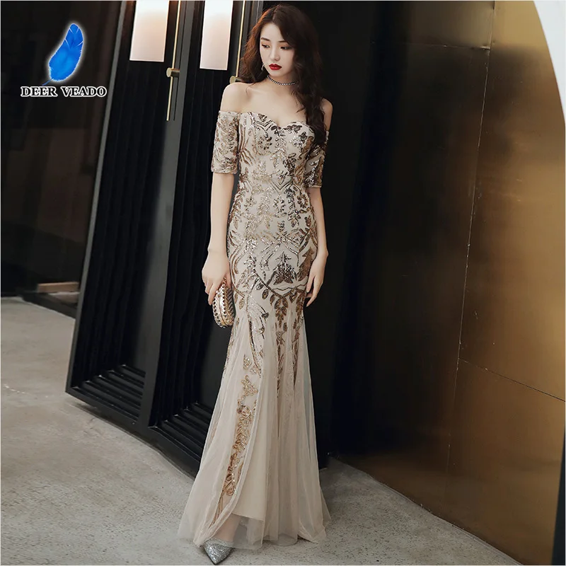 DEERVEADO Long Sequins Evening Dress 2020 Sexy Occasion Party Dresses Mermaid Formal Dress Evening Gown Robe De Soiree XYG842
DEERVEADO Long Sequins Evening Dress 2020 Sexy Occasion Party Dresses Mermaid Formal Dress Evening Gown Robe De Soiree XYG842