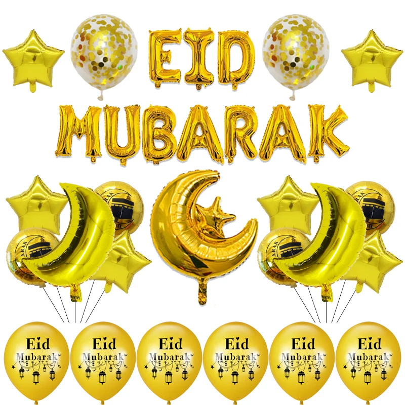 1set Gold Eid Mubarak Ramadan Letter Foil Balloons Ramadan Kareem Eid Decorations Banner Star Moon Helium Globos Party Supplies
1set Gold Eid Mubarak Ramadan Letter Foil Balloons Ramadan Kareem Eid Decorations Banner Star Moon Helium Globos Party Supplies