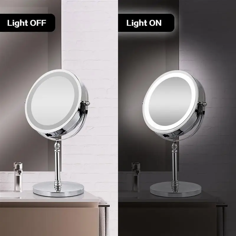 7 Inch LED 10X Magnification Mirror Swivel Vanity Mirror Double Sided Makeup Mirror LED Magnification Mirror Without Battery
7 Inch LED 10X Magnification Mirror Swivel Vanity Mirror Double Sided Makeup Mirror LED Magnification Mirror Without Battery