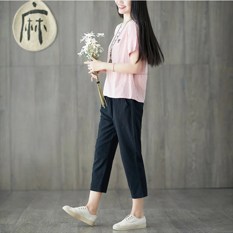 2021New Cotton Linen Casual Harem Pants Women Spring Summer Loose Sweatpants Women Elastic Waist Ladies Trousers FC918
2021New Cotton Linen Casual Harem Pants Women Spring Summer Loose Sweatpants Women Elastic Waist Ladies Trousers FC918