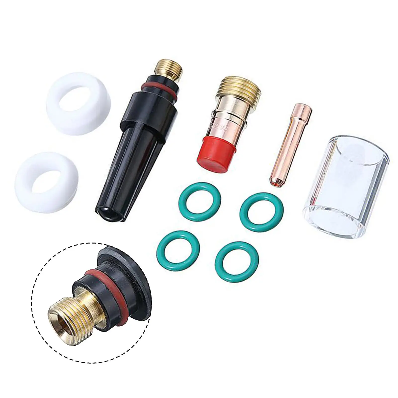 10x Welding Torch Set TIG Welding Torch Welding Consumable Kit for WP 17/18/26 Series Air-Cooled Welding Gun
10x Welding Torch Set TIG Welding Torch Welding Consumable Kit for WP 17/18/26 Series Air-Cooled Welding Gun