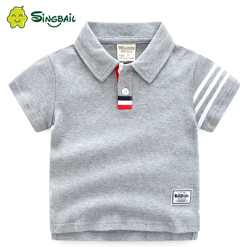 Фото Детская футболка с коротким рукавом SINGBAIL Повседневная летняя - купить