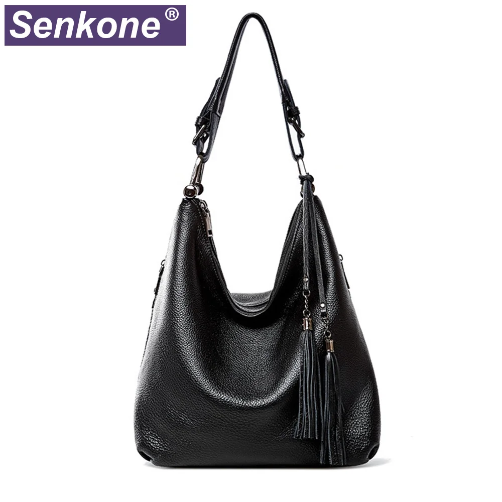 Fashion Women Shoulder Bag 100% Genuine Leather Elegant Lady Handbag High Quality Shopping Bag Tote Hobo Bag Black Women Handbag
Fashion Women Shoulder Bag 100% Genuine Leather Elegant Lady Handbag High Quality Shopping Bag Tote Hobo Bag Black Women Handbag