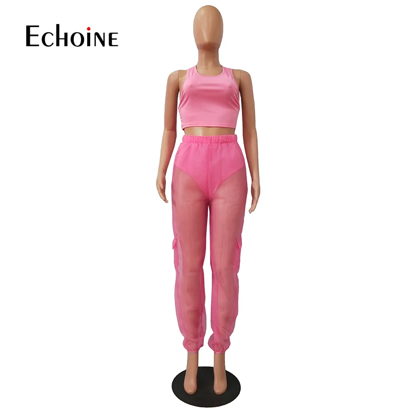 Echoine Women Summer sexy Mesh Perspective Two Pieces Set Tops+Pants Suit Jogger Sporty Club Party Fitness Tracksuits Outfits
Echoine Women Summer sexy Mesh Perspective Two Pieces Set Tops+Pants Suit Jogger Sporty Club Party Fitness Tracksuits Outfits