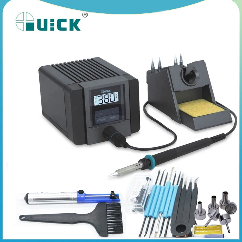 Паяльная станция QUICK TS1100, умная, бессвинцовая, 90 Вт, Электрический паяльник, регулируемая температура, постоянный антистатик
Паяльная станция QUICK TS1100, умная, бессвинцовая, 90 Вт, Электрический паяльник, регулируемая температура, постоянный антистатик