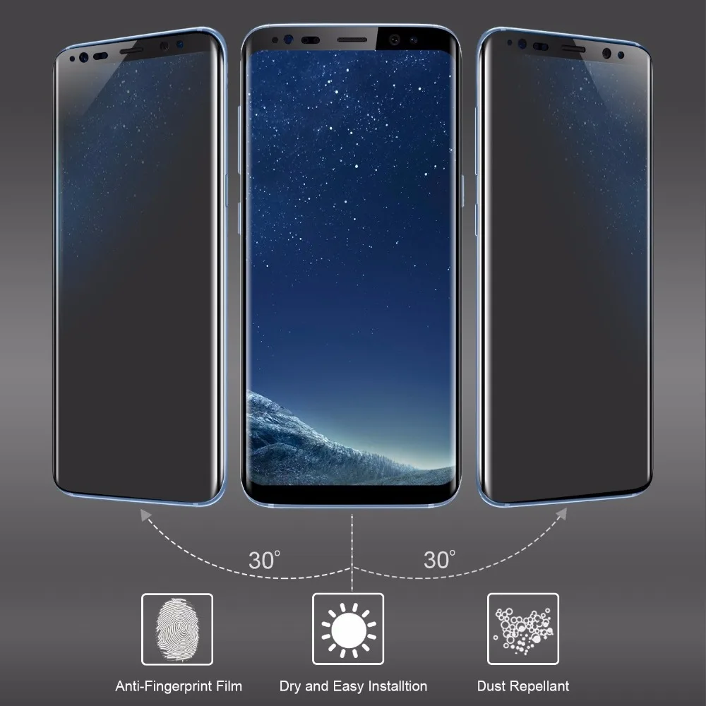 Антишпионское закаленное стекло для Samsung Galaxy A9 star A9/A8/A7 2018 J8/J6/J4 plus защитная пленка