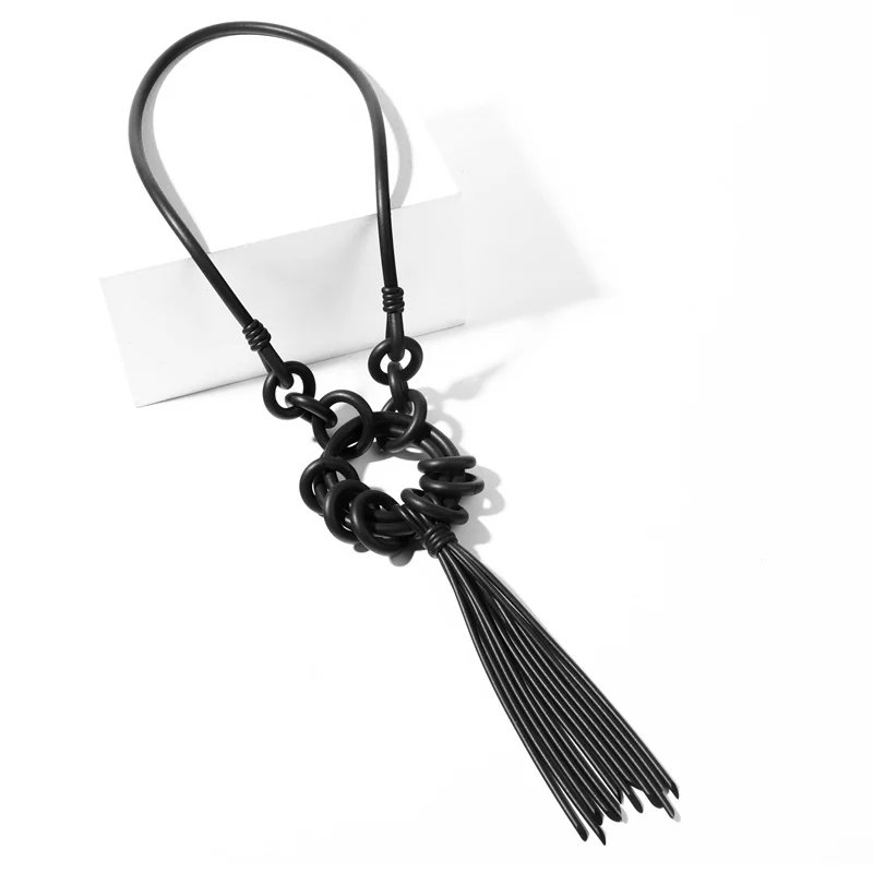 New Handmade Classic Style Women Necklace Black Silicone Long Pendant Necklaces Vintage Jewellery for Women Clothes Accessories
New Handmade Classic Style Women Necklace Black Silicone Long Pendant Necklaces Vintage Jewellery for Women Clothes Accessories