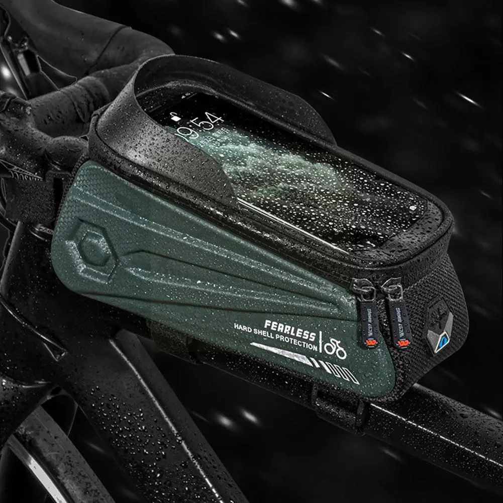 Bicycle Front Beam Phone Bag Oxford Cloth Waterproof Bicycle Sides Layered Both Bag On Storage F1f3 
Bicycle Front Beam Phone Bag Oxford Cloth Waterproof Bicycle Sides Layered Both Bag On Storage F1f3