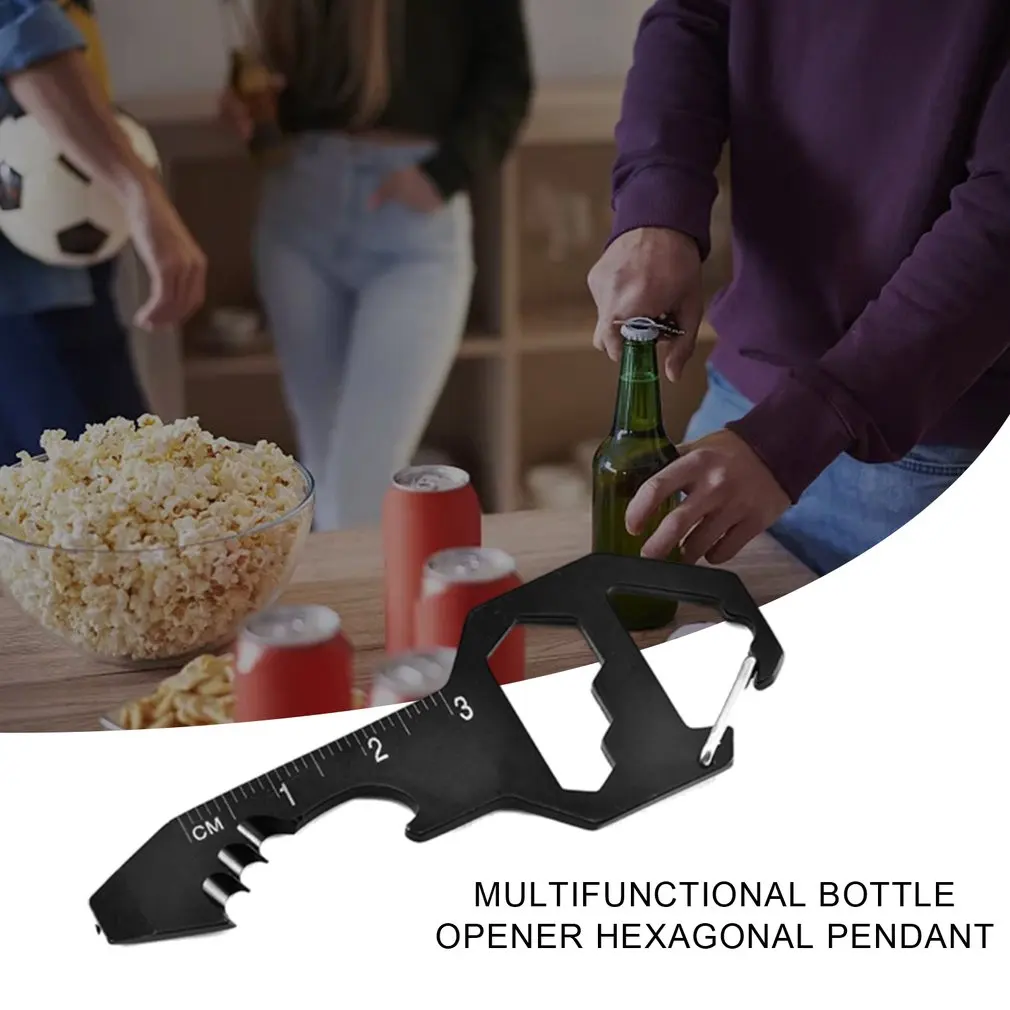 Keychain Multifunctional Bottle Opener Hexagonal Pendant Stainless Steel Keychain Bottle Opener Multi Tool
Keychain Multifunctional Bottle Opener Hexagonal Pendant Stainless Steel Keychain Bottle Opener Multi Tool