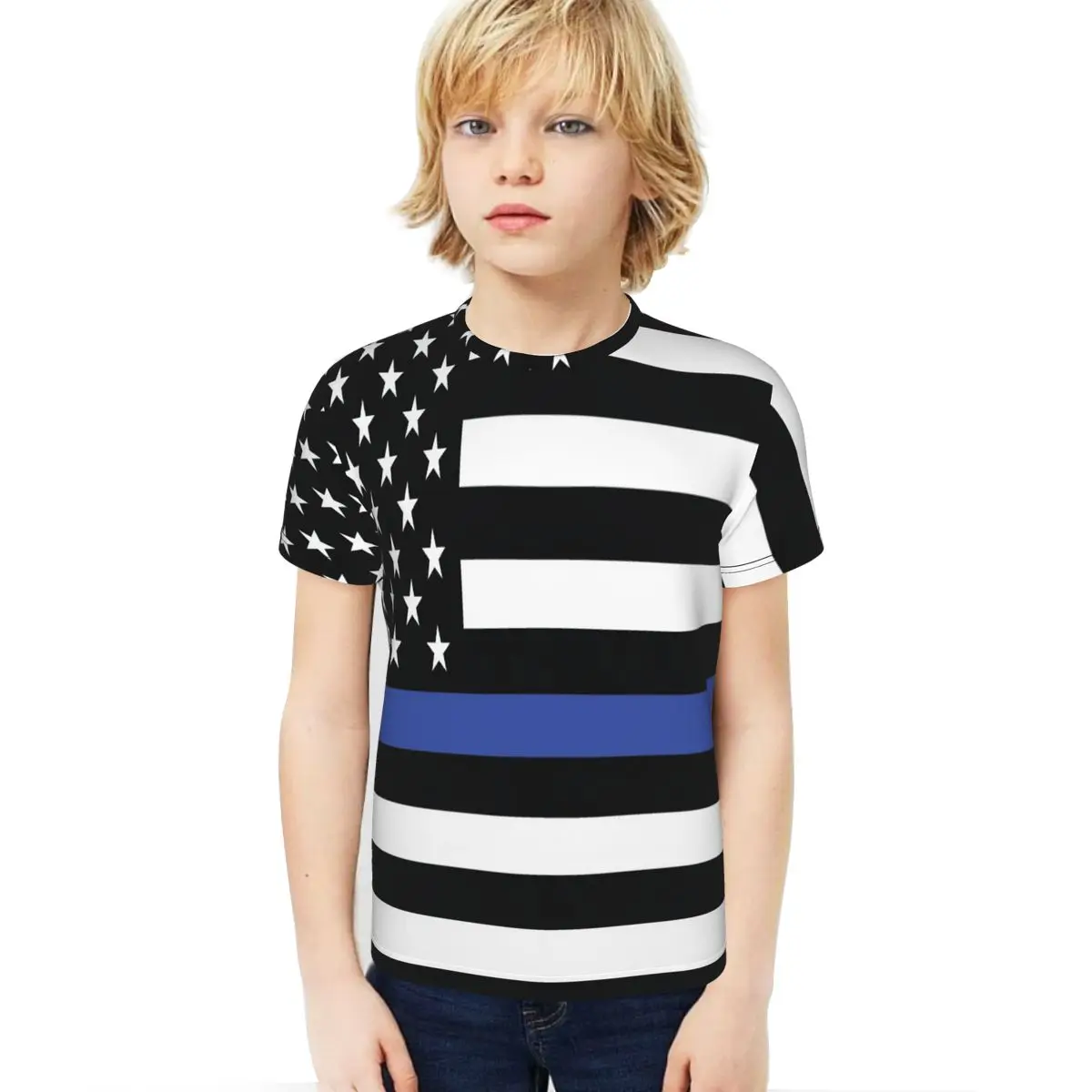 T Shirts Tees Short Sleeve Tshirts Athletic For Kids Boys Teen American Flag Thin Blue Line
T Shirts Tees Short Sleeve Tshirts Athletic For Kids Boys Teen American Flag Thin Blue Line