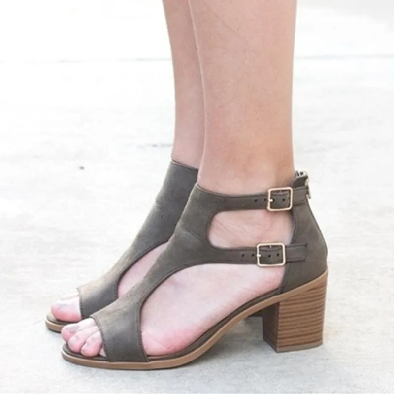 Sandalias Mujer 2020 Women Summer High-heel Sandals Pu Leather Shoes Woman Buckle Strap Fish Mouth Big Size Sandals Size 35-43
Sandalias Mujer 2020 Women Summer High-heel Sandals Pu Leather Shoes Woman Buckle Strap Fish Mouth Big Size Sandals Size 35-43