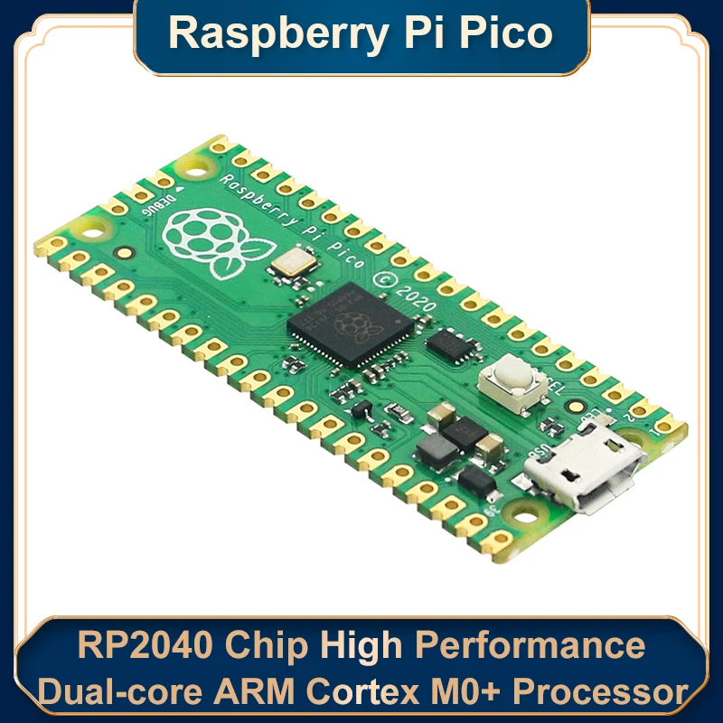 2022 Official Raspberry Pi Pico Board RP2040 Dual-Core 264KB ARM Low-Power Microcomputers High-Performance Cortex-M0+ Processor
2022 Official Raspberry Pi Pico Board RP2040 Dual-Core 264KB ARM Low-Power Microcomputers High-Performance Cortex-M0+ Processor