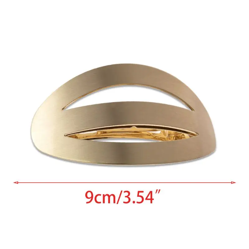Women Alloy Plating Shiny Stylish Hair Clip Girls Fashionable Hollow Out Geometric Curved Styling Ponytail Clamp
Women Alloy Plating Shiny Stylish Hair Clip Girls Fashionable Hollow Out Geometric Curved Styling Ponytail Clamp