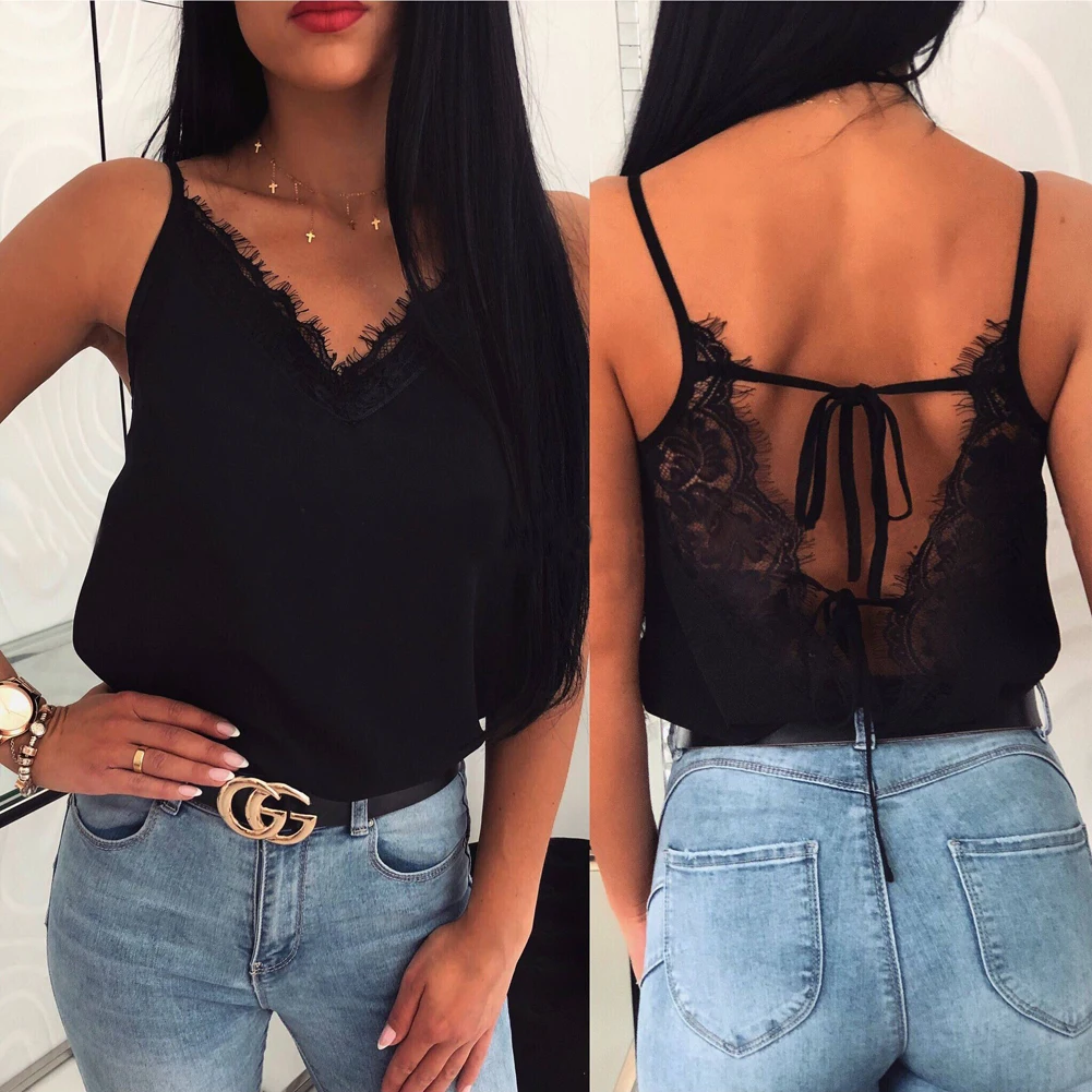 Women Satin Silk Summer Tank Tops Vest Blouse Sexy Lace Backless Patchwork Vest Crop Cami Camisole Tops
Women Satin Silk Summer Tank Tops Vest Blouse Sexy Lace Backless Patchwork Vest Crop Cami Camisole Tops