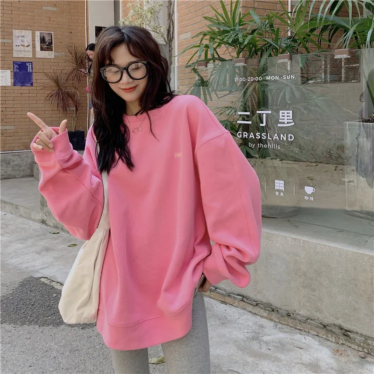 hanAutumn and winter 2021 new plush thickened loose medium length women's long sleeved sweater
hanAutumn and winter 2021 new plush thickened loose medium length women's long sleeved sweater