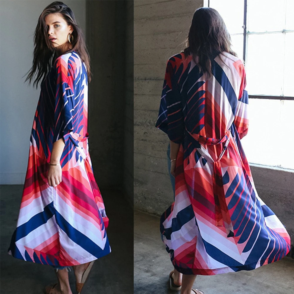 Gradient Print Beach Cover Up Plus Size 2020 Summer Bathing Suit Beach Kimono Bikini Cover-ups Tunic Colourful Cardigan saida
Gradient Print Beach Cover Up Plus Size 2020 Summer Bathing Suit Beach Kimono Bikini Cover-ups Tunic Colourful Cardigan saida