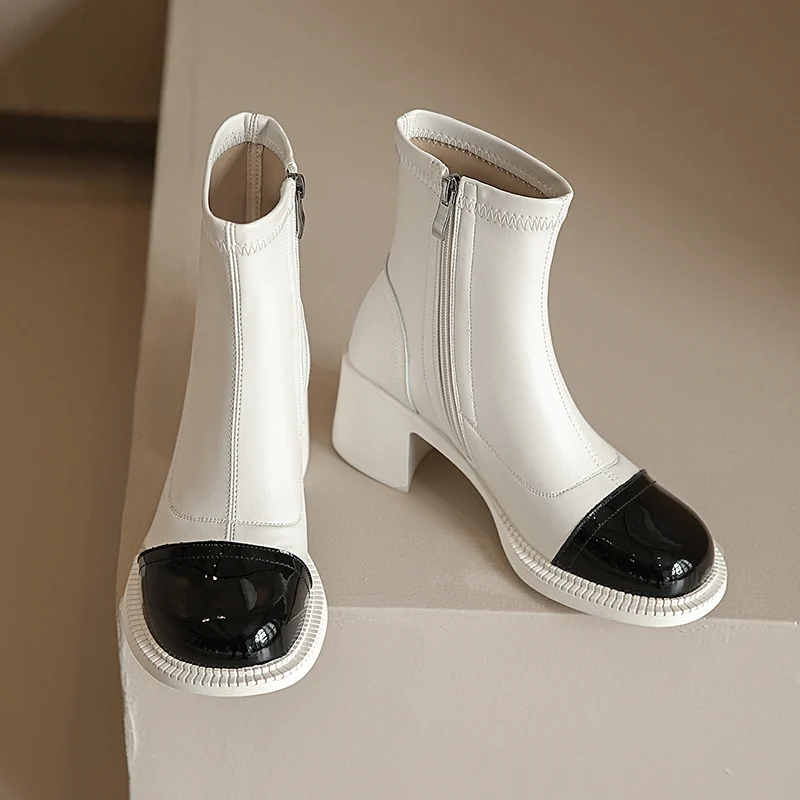 Женские ботильоны из натуральной кожи, вечерние толстом каблуке
Женские ботильоны из натуральной кожи, вечерние толстом каблуке