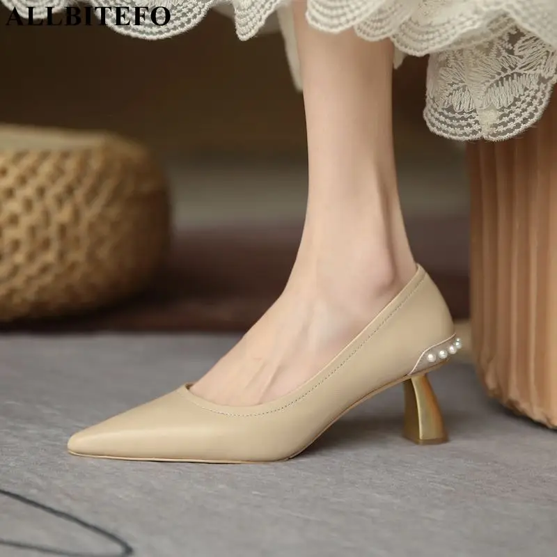 ALLBITEFO gold heels genuine leather Pearl brand high heels wedding women shoes women heels shoes autumnn high heel shoes
ALLBITEFO gold heels genuine leather Pearl brand high heels wedding women shoes women heels shoes autumnn high heel shoes
