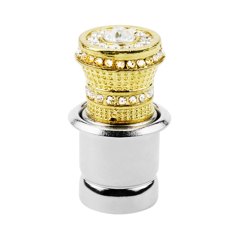 12V Portable Automatic Luxury Aluminum Car Cigarette Lighter Car Power Plug Socket Output with Small Crystal Rhinestones Golden
12V Portable Automatic Luxury Aluminum Car Cigarette Lighter Car Power Plug Socket Output with Small Crystal Rhinestones Golden