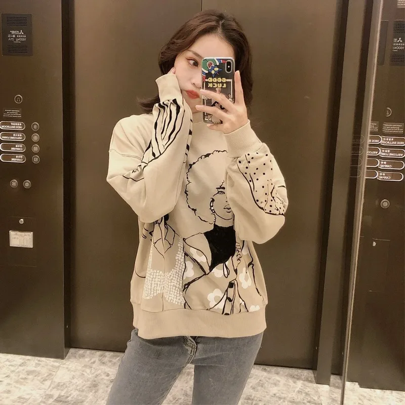 2021 Women Y2k Charater Print Gray Long Sleeve Sweatshirts Indie Korean Oversize O Neck Loose Pullovers Fall Winter Female Tops
2021 Women Y2k Charater Print Gray Long Sleeve Sweatshirts Indie Korean Oversize O Neck Loose Pullovers Fall Winter Female Tops