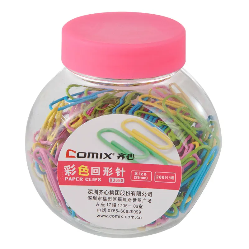 Comix Colorful Metal Paper Clips Photos Tickets Letter Notes Classified 200pcs/set Clips Binder Clip Bookmark School Supplies
Comix Colorful Metal Paper Clips Photos Tickets Letter Notes Classified 200pcs/set Clips Binder Clip Bookmark School Supplies