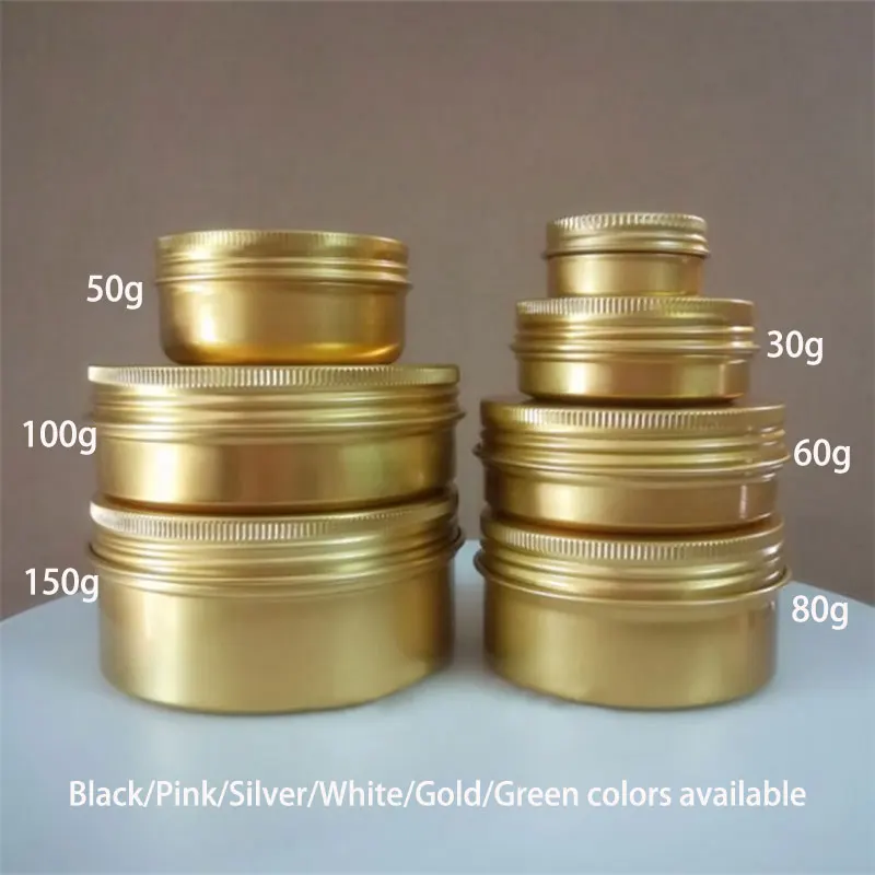 30g 50g 60g 80g 100g 150g Aluminum Jars Empty Cosmetic Cream Lotion Containers Black Pink Silver White Gold Refillable Bottle
30g 50g 60g 80g 100g 150g Aluminum Jars Empty Cosmetic Cream Lotion Containers Black Pink Silver White Gold Refillable Bottle