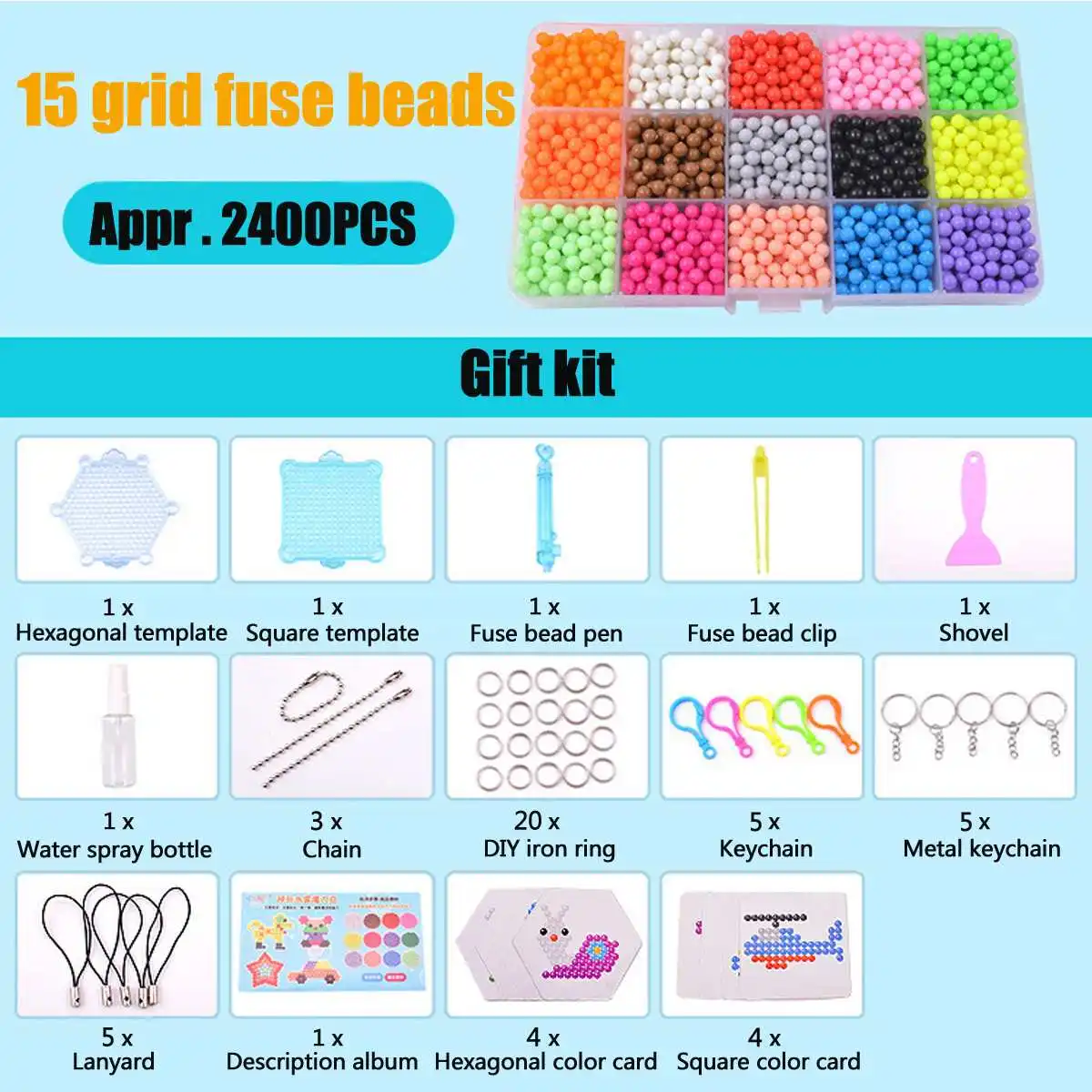 2400Pcs Refill Beads Puzzle Crystal DIY Water Spray Beads Set Ball Games 3D Handmade Water Sticky Beads Fuse Beads For Kids Gift 
2400Pcs Refill Beads Puzzle Crystal DIY Water Spray Beads Set Ball Games 3D Handmade Water Sticky Beads Fuse Beads For Kids Gift