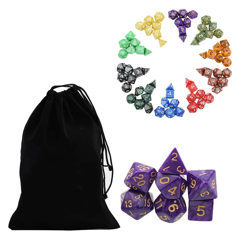 7 шт./компл. набор полигедральных костей для настольных игр, красочные Звездные кости для отправки, Набор сумок для хранения, настольные игро...
7 шт./компл. набор полигедральных костей для настольных игр, красочные Звездные кости для отправки, Набор сумок для хранения, настольные игро...