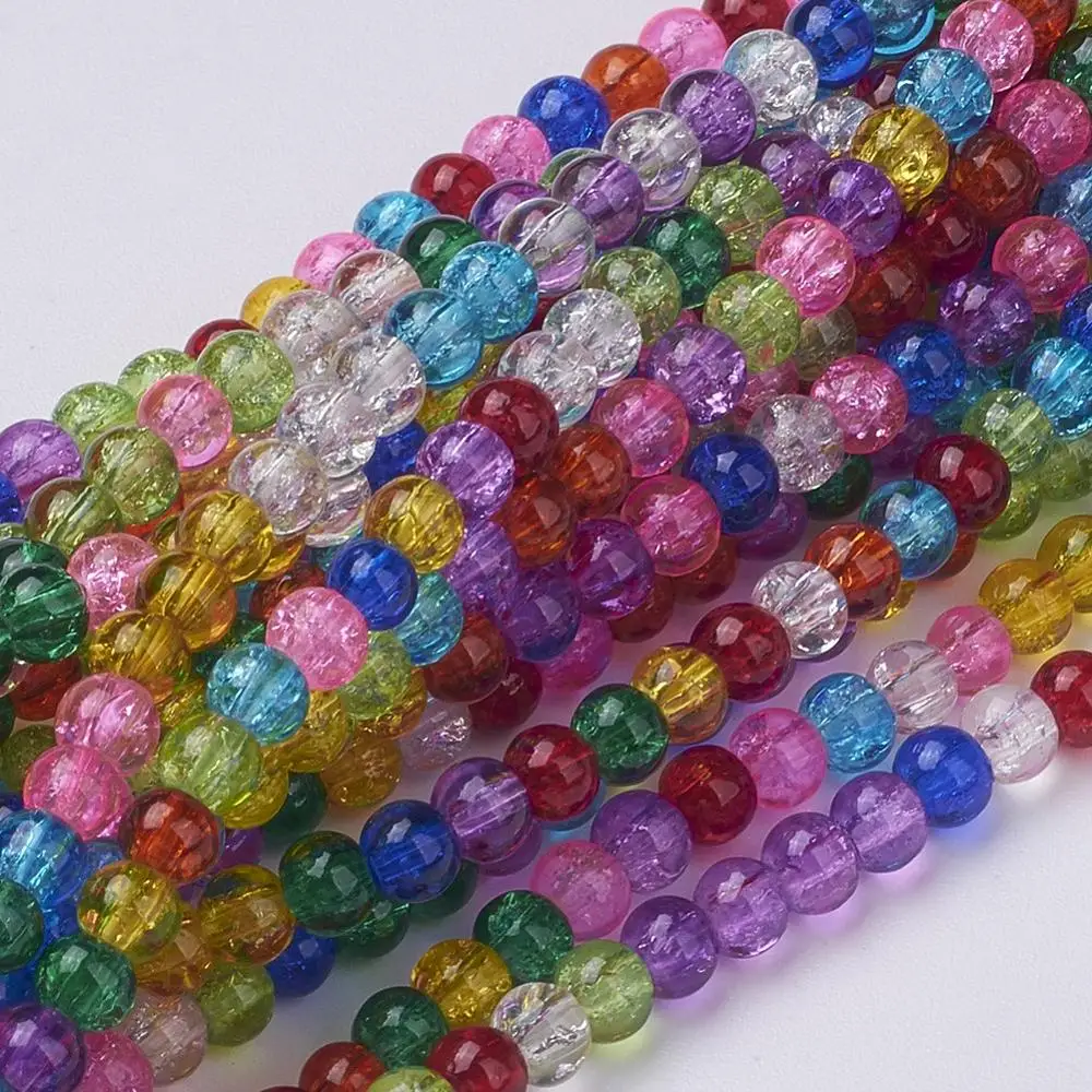 4mm 6mm 8mm 10mm 12mm Mixed Color Round Crackle Glass Strands for Jewelry Making DIY 16" Dyed, ahole: about 0.5-1.5mm
4mm 6mm 8mm 10mm 12mm Mixed Color Round Crackle Glass Strands for Jewelry Making DIY 16" Dyed, ahole: about 0.5-1.5mm