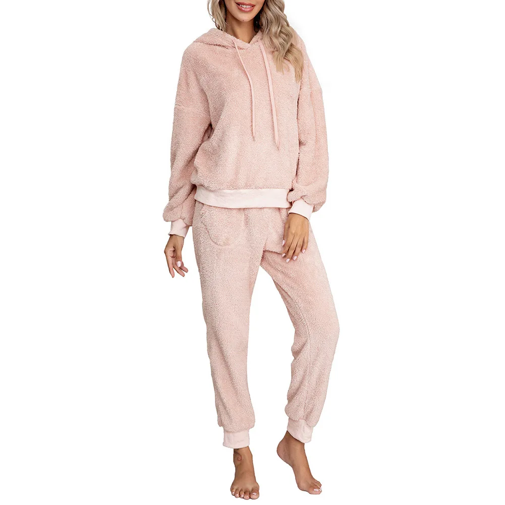 6Colors Autumn/Winter Reversible Plush Hooded Drawstring Sweater Casual Home Set Women Plus Size S-XL
6Colors Autumn/Winter Reversible Plush Hooded Drawstring Sweater Casual Home Set Women Plus Size S-XL