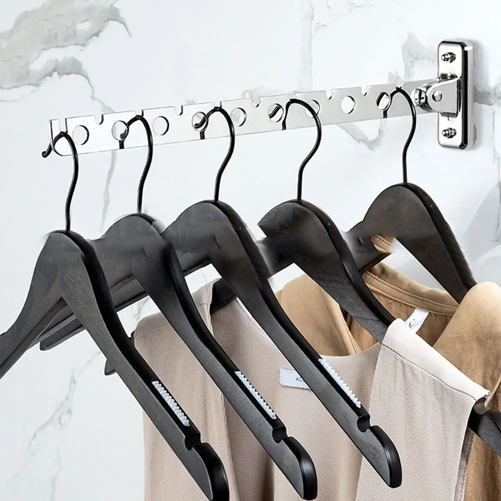 Stainless Steel Movable Coat Hook Wall-Mounted Folding Clothes Rack Wardrobe Storage Rack Home Hotel Space Saving Hanger Rod
Stainless Steel Movable Coat Hook Wall-Mounted Folding Clothes Rack Wardrobe Storage Rack Home Hotel Space Saving Hanger Rod